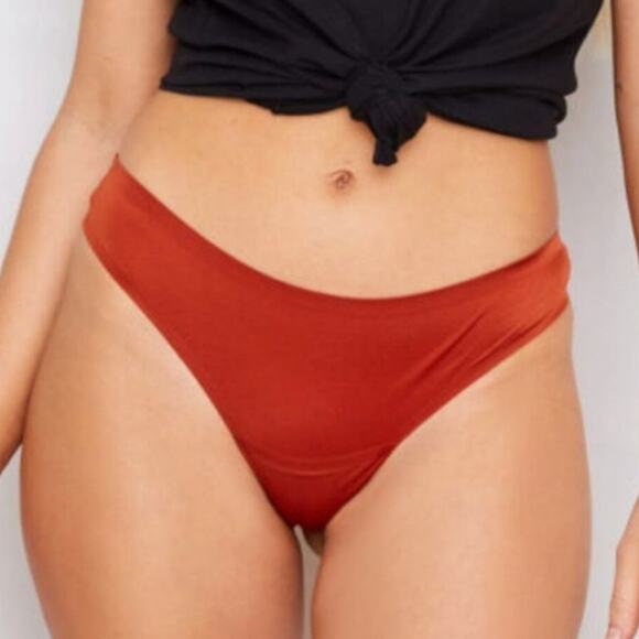 We are HAH | Free People High End Seamless Thong Panty in Bronze, XS - Picture 1 of 6